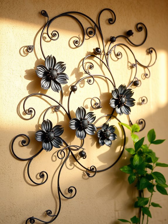 wrought iron floral artistry